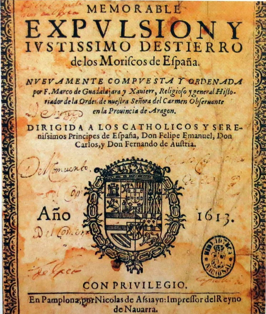 Decreto de expulsión firmado por Felipe III en 1609.