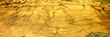 Ejemplo de sedimentación en Marte de origen hídrico.