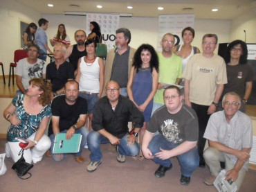 Integrantes de Equo-Verdes de Elda y Petrer junto con Juan López de Uralde