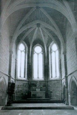 Vista del interior de la capilla de San Juan Bautista, en el Real Monasterio de las Huelgas, en Burgos contruida por Jofré de Loaysa