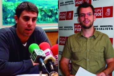 Javier Martinez, edil de EU y Fernando Portillo, edil del PSOE