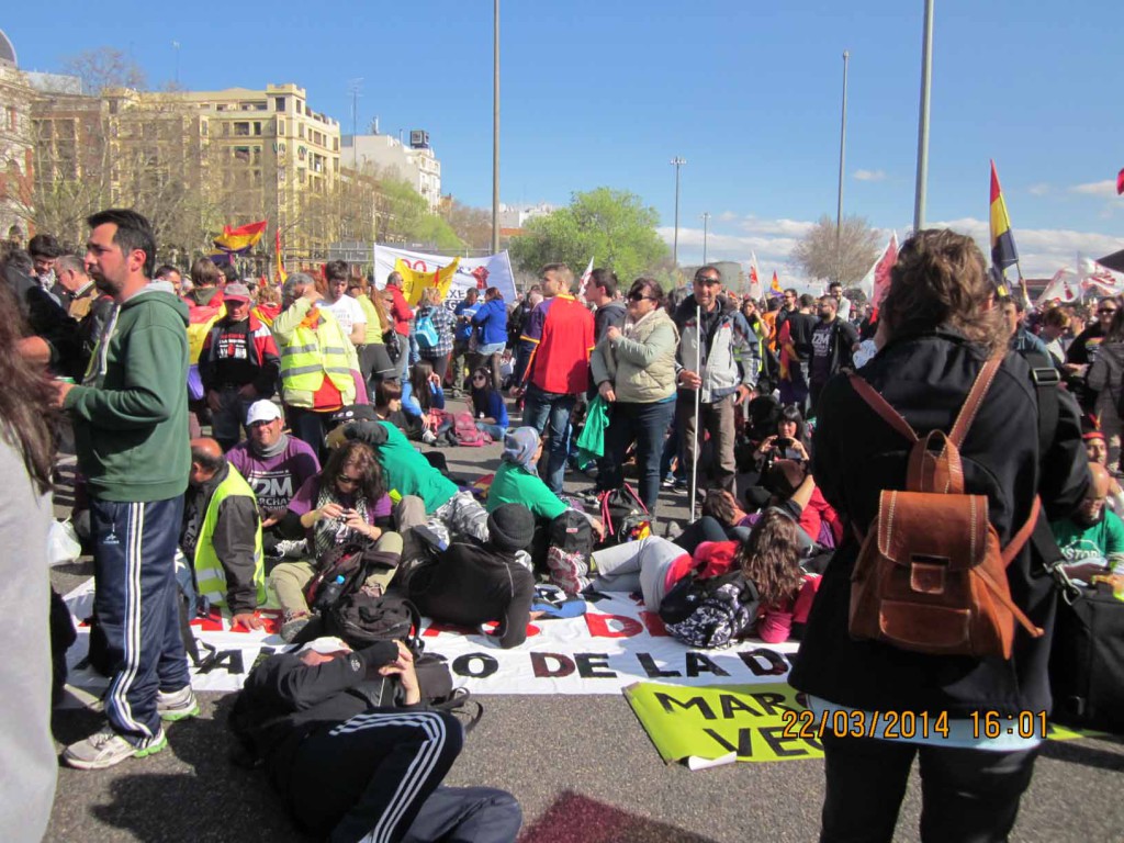 Las columnas se unieron en Atocha para iniciar la manifestación el sábado a las cinco de la tarde.