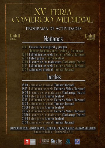 Programa de la Feria Medieval de Elda.