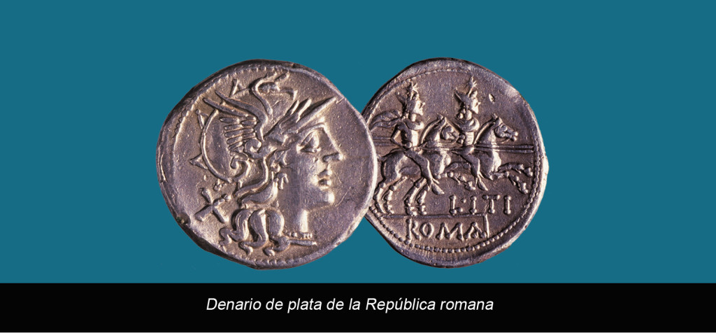 denario de plata de la república romana