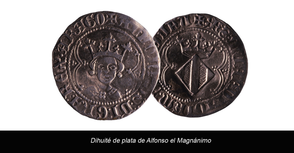 dihuité de plata de Alfonso el Magnánimo