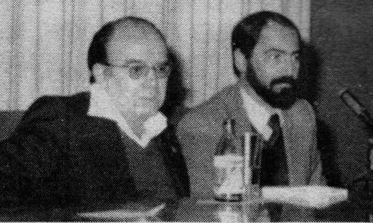 Estellés amb Ximo Navarro en 1983 a Petrer.