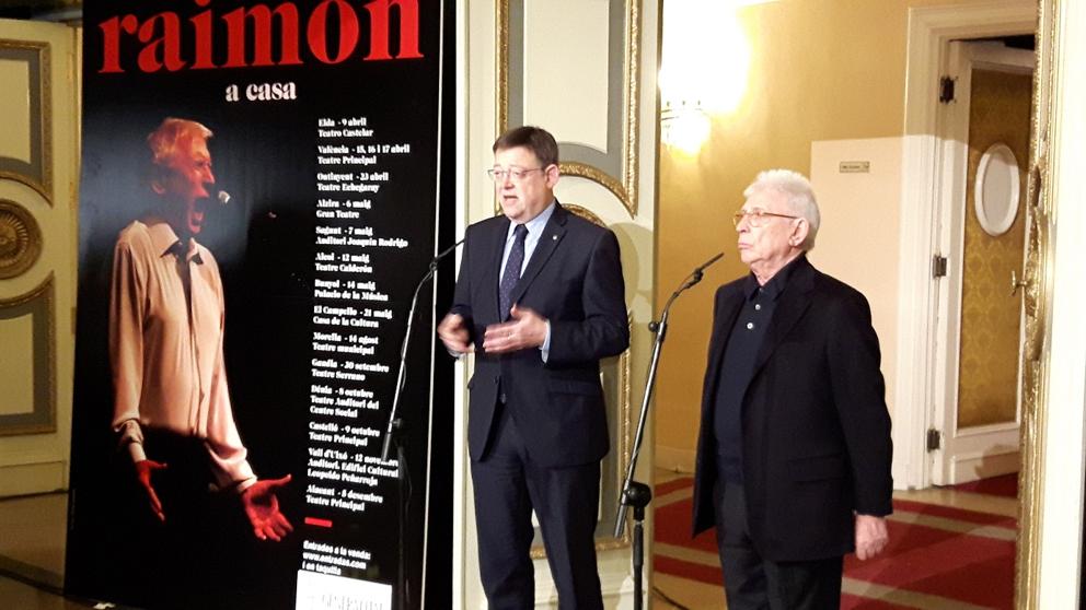 Puig i Raimon presentant la gira Raimon a Casa-2016.